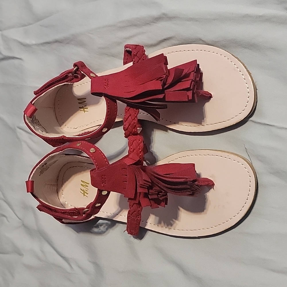 H&M girls red sandals